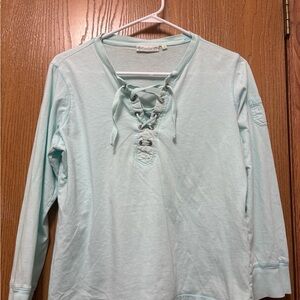 Lulu-B Light Blue Lace-Up Tunic